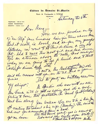 Letter from Bess W. Truman to Margaret Truman Daniel