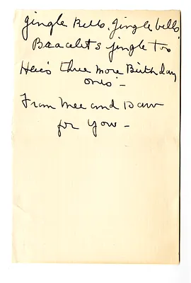 Note from May and George Wallace