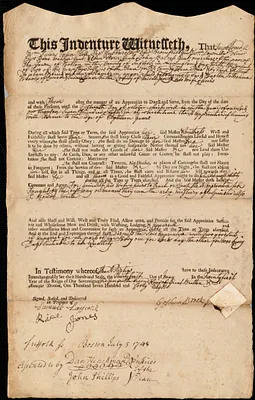 Mary Stamerin indentured to apprentice with Joshua Brooks, Jr. of Concord, 31 May 1748