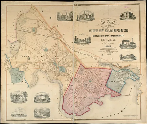 Map of the city of Cambridge, Middlesex County, Massachusetts
