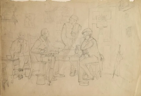 The Card Players (recto) / Classical Scene (verso)