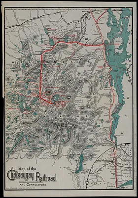Map of the Chateaugay Railroad and connections