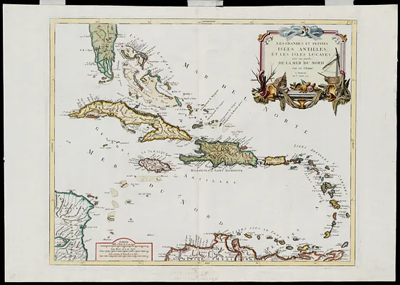 Les grandes et petites isles Antilles, et les isles Lucayes avec une partie de la mer du Nord