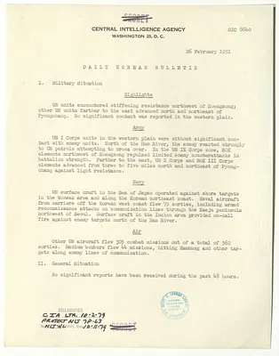 Memorandum, Daily Korean Bulletin