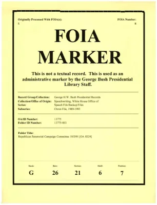Republican Senatorial Campaign Committee 10/3/91 [OA 8329]
