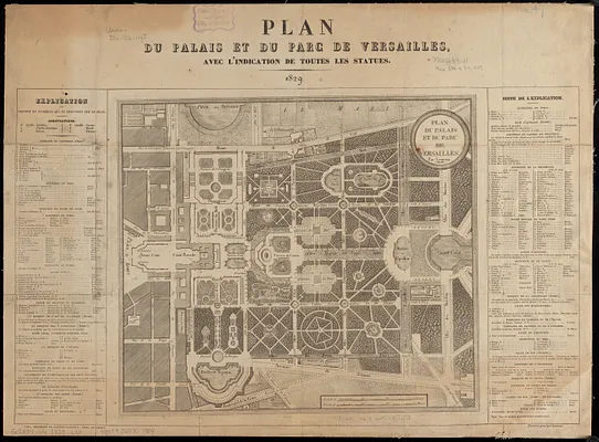 Plan du palais et du parc de Versailles