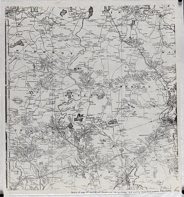 Portion of map of the city of Boston and its environs