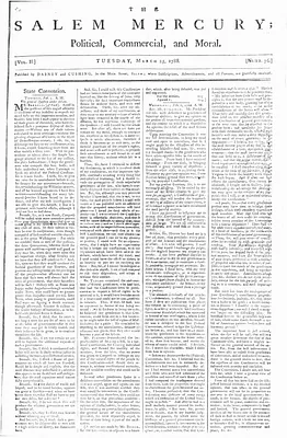 The Salem Mercury: Political, Commercial, and Moral