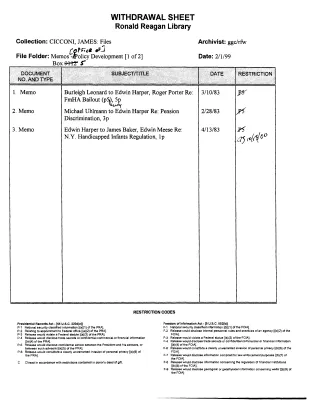 Memos – [Office of] Policy Development (1)