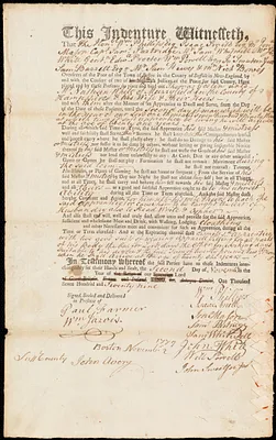 Thomas Goslin indentured to apprentice with Nathan White of Murrayfield, 2 November 1779