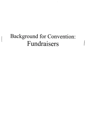 Background for Convention: Fundraisers [binder] [1]