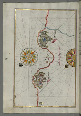 Map of the Towns Vasto and Termoli on the Italian Coast