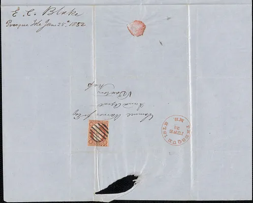 E. C. Blake to Samuel Warner, 25 June 1852