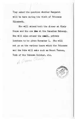 Typewritten Note