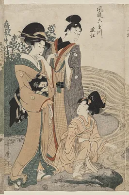 Omi Province from the series Fashionable Six Jewel Rivers (Furyu Mu Tamagawa)