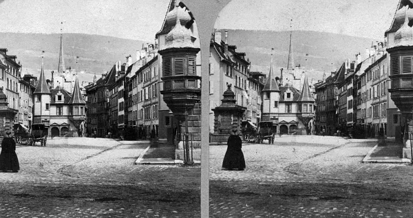 Place des Halles, Neuchâtel, 1900