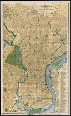 The Matthews-Northrup up-to-date map of Philadelphia, Pennsylvania