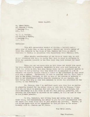 Letters Sent to Edwin Smith [Edwin F. Smith], E.A. Markley, March 14, 1930