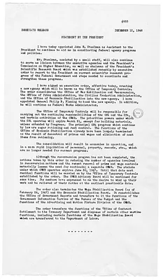 White House Press Release, Statement by President Harry S. Truman
