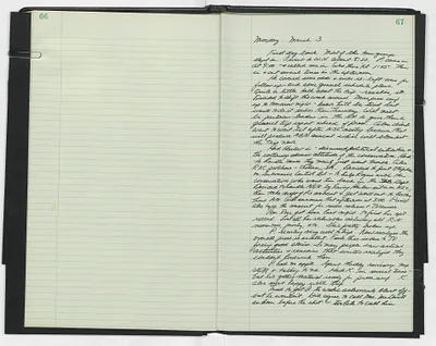 Handwritten journal entry for March 3, 1969