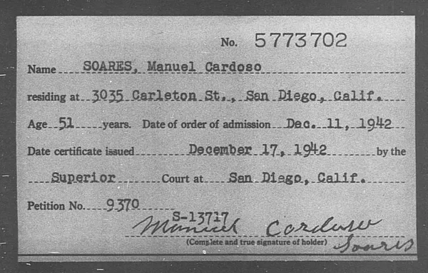 Soares, Manuel Cardoso - 1942