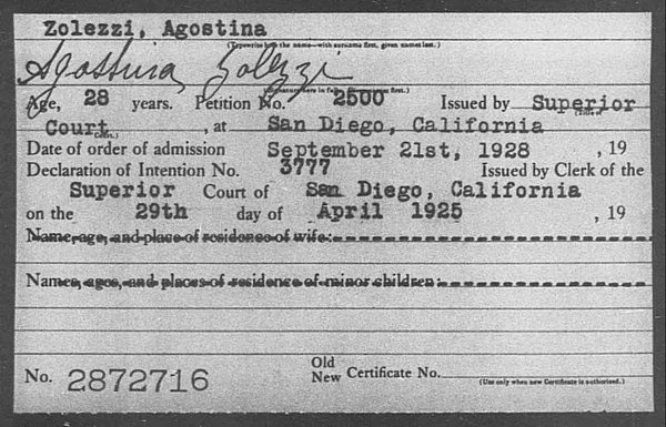 Zolezzi, Agostina - 1928