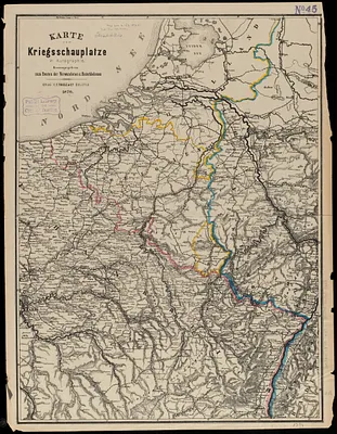 Karte vom kriegsschauplatze in autographie