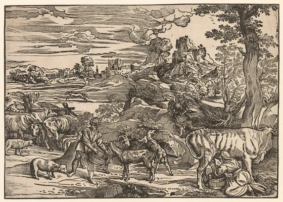 Landscape with a Milkmaid