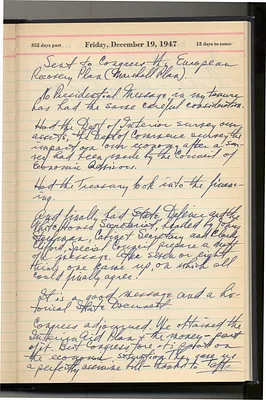 Diary Entry of Harry S. Truman
