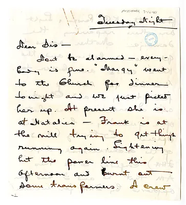 Letter from Fred Wallace to Bess W. Truman