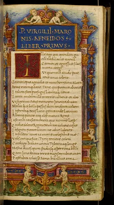 Leaf from Eclogues, Georgics and Aeneid