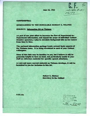 CF - FG 170 - Department of Housing and Urban Development (1964-1966)