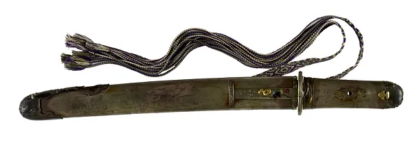 Dagger (tanto) with silver saya and tsuka (includes 51.1248.1-51.1248.5)