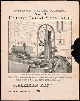Cordesman Machine Company no. 6 band saw mill