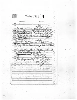 Lyndon Johnson's 1958 Desk Diary, beginning 6/10/1958