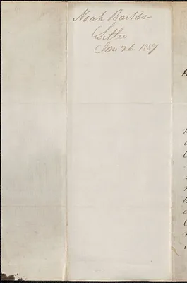Noah Barker to W. A. Harrington, 26 January 18599