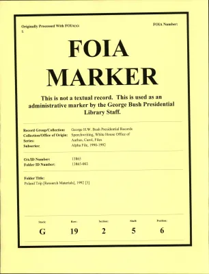 Poland Trip [Research Materials, 1992] [OA 6900] [3]