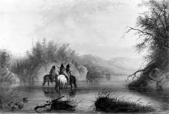 River Scene - Watering Horses