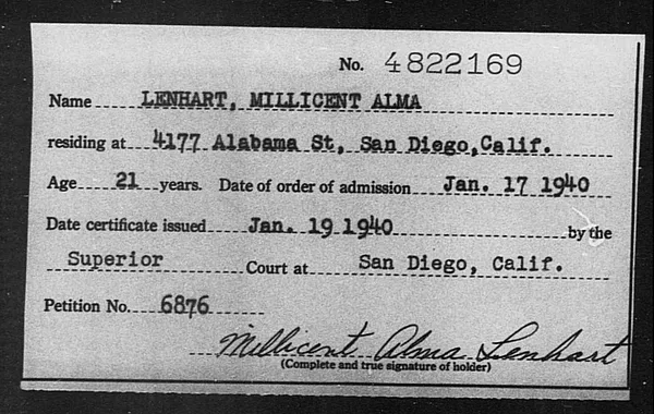 Lenhart, Millicent Alma - 1940