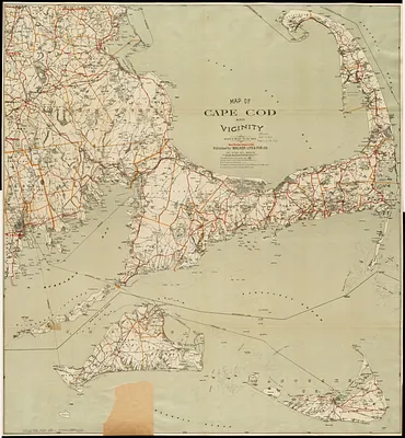 Map of Cape Cod and vicinity