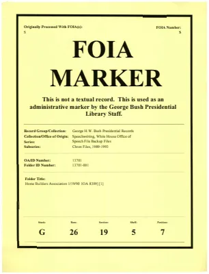 Home Builders Association 1/19/90 [OA 8309] [1]