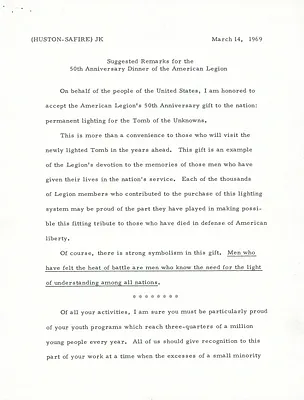 March 15, 1969, American Legion 50th Ann. Banquet