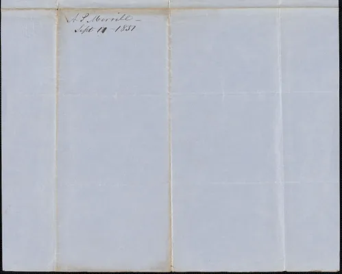 Anson P. Morrill to Samuel Warner, 11 September 1851