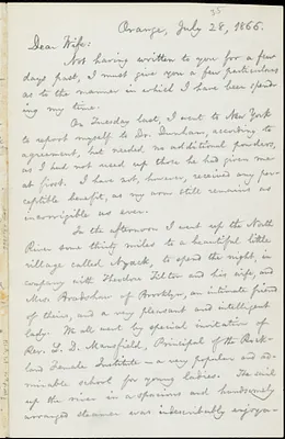 Letter from William Lloyd Garrison, Orange, [N.J.], to Helen Eliza Garrison, July 28, 1866