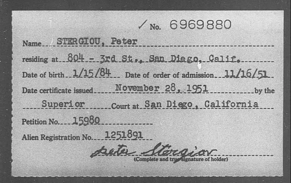 Stergiou, Peter - 1951