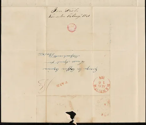 Ira Fish to George Coffin, 14 August 1841