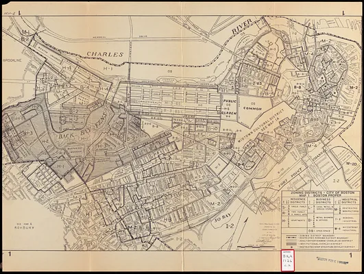 Zoning districts - city of Boston - map 1 - Boston proper