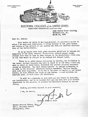 Letter from Michael F. Doyle to Daniel F. Clancy