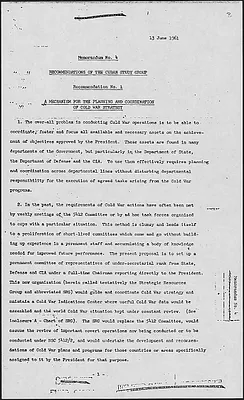 Memorandum No. 4 Recommendations of the Cuban Study Group