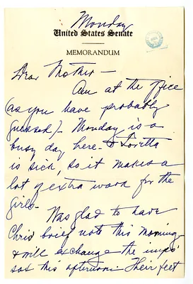 Letter from Bess W. Truman to Madge Gates Wallace